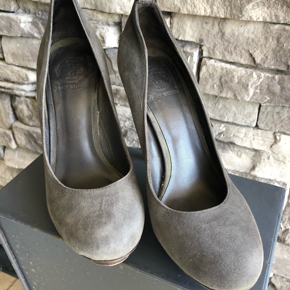 TORY BURCH / platform suede Mandy pump